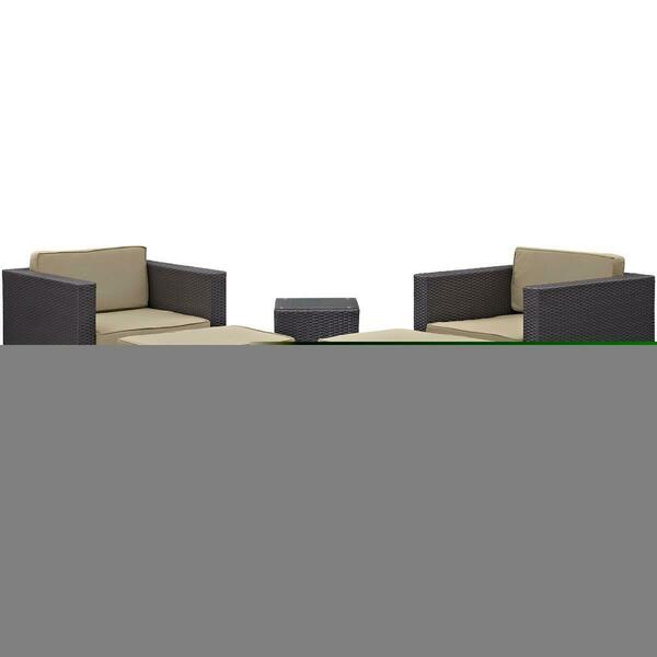 Modway Furniture Convene Outdoor Patio Sectional Set, Espresso Mocha, 5Pk EEI-1809-EXP-MOC-SET